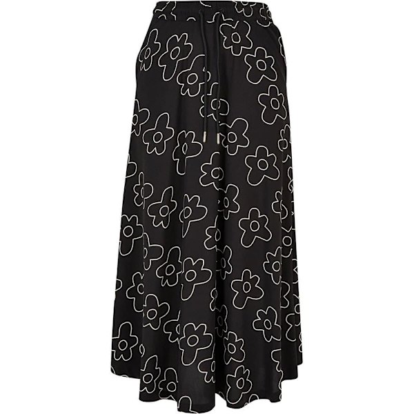 Urban Classics Midi Nederdel Viscose Sort XS Kvinde