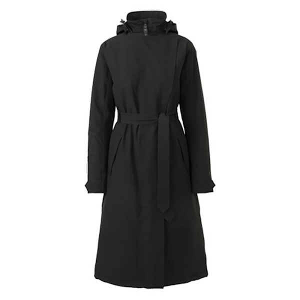 Agu Long Winter Trench Coat Jakke Sort S Kvinde