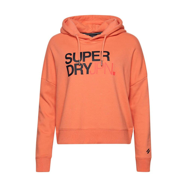 Superdry Hættetrøje Sportswear Logo Boxy Orange XS Kvinde