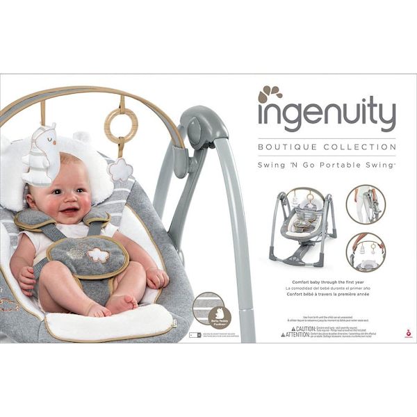 Ingenuity Hängmatta Swing´n Go Bella Teddy™ Grå