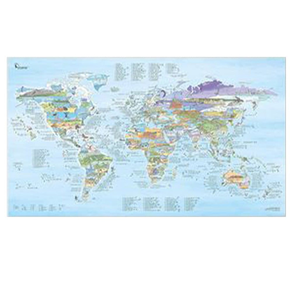 Awesome Maps Bäst Ing Spots In The World Vnyl Map Kitesurf  146 x 86 cm