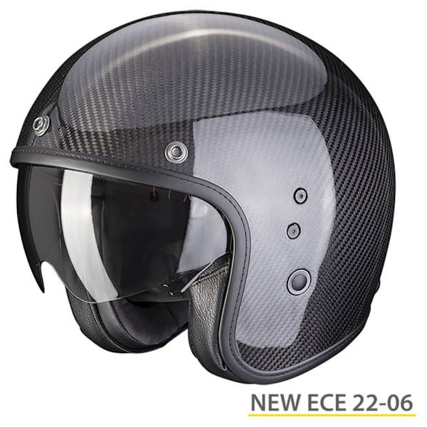 Scorpion Åben Ansigtshjelm Belfast Carbon Evo Solid Sort M