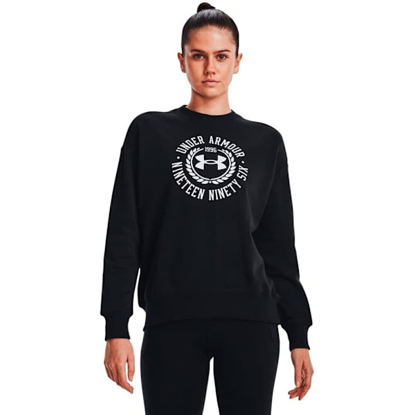 Under Armour Huppari Rival Fleece Crest Grp Crew Musta S Nainen