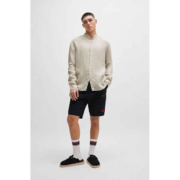 Hugo Elvory 10248298 Skjorte Med Lange ærmer Beige L Mand