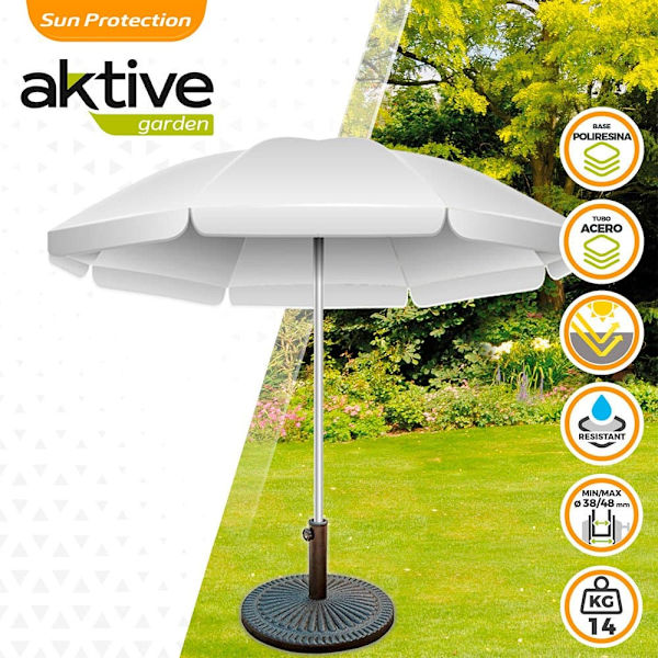 Aktive Basparaply Polyresin Circular 38-48 Mm Svart 49 x 33 cm