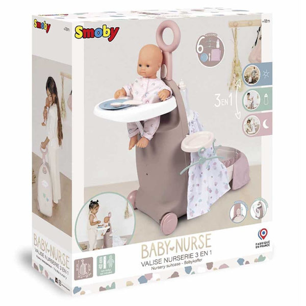 Smoby I Baby Nurse Bn Trolley 3 1 Transparent