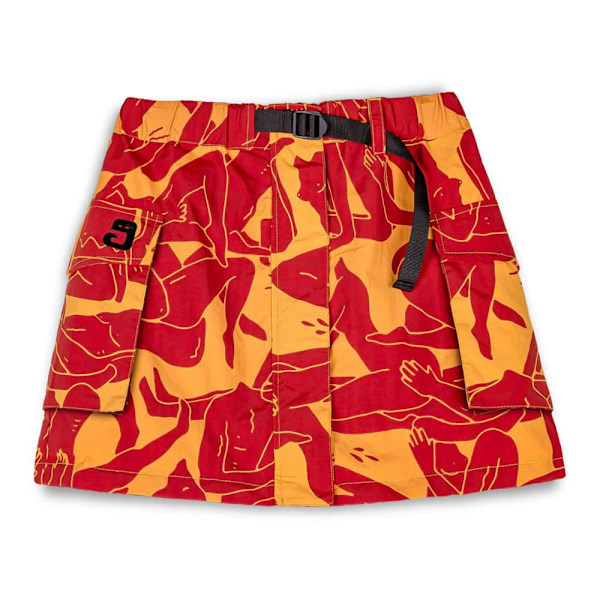 Grimey Lust Mantra Kort Kjol Orange L Kvinna