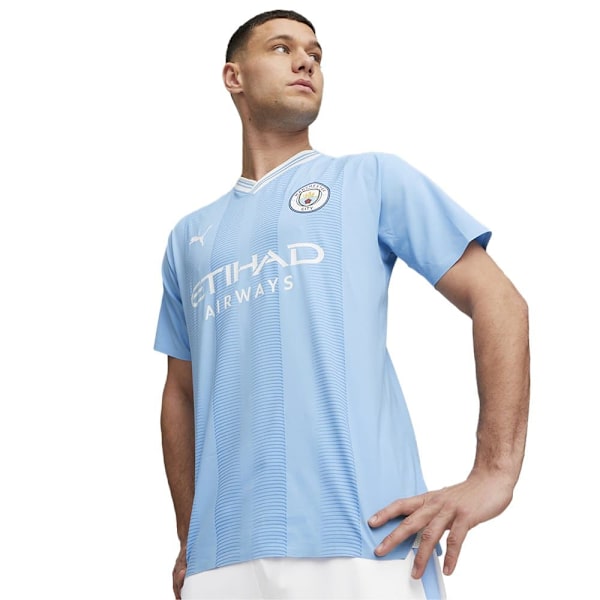 Puma Lyhythihainen T-paita Mcfc Home Authentic Sininen M