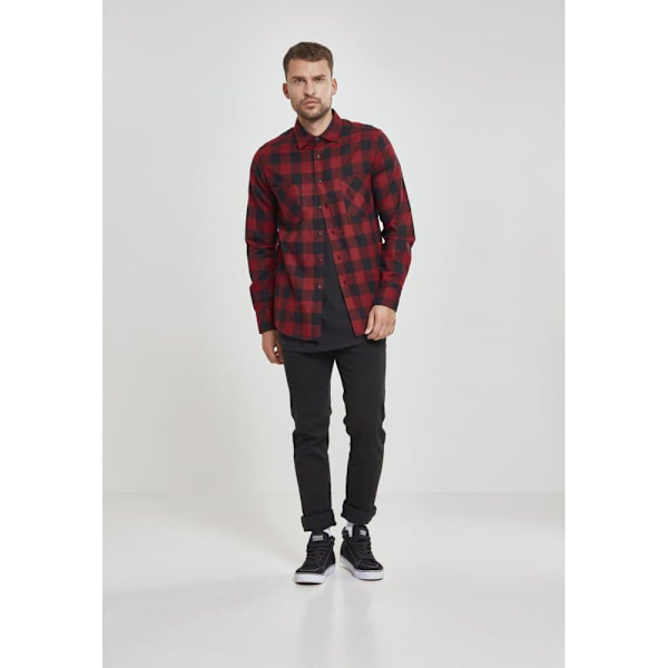 Urban Classics Basic Flannelskjorte Sort L Mand