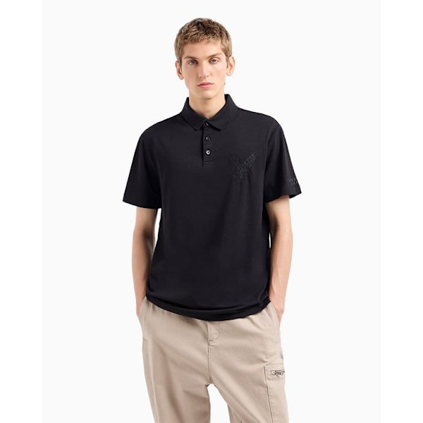 Armani Exchange 6dzfac-zj9sz Kortærmet Polo Sort XS Mand