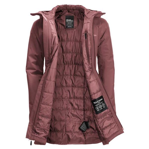 Jack Wolfskin Heidelstein Ins Frakke Rød XS Kvinde