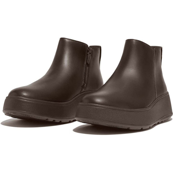 Fitflop StÖvlar F-mode Leather Flatform Zip Ankle Brun EU 37 Kvinna