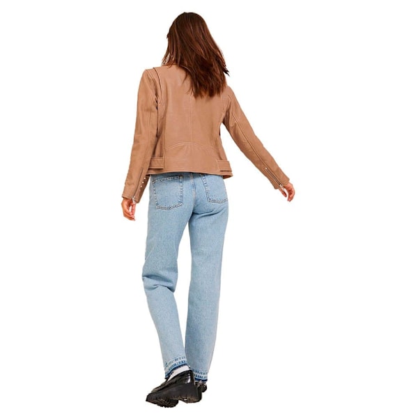 Jack & Jones Læderjakke Holly Biker Beige XL Kvinde