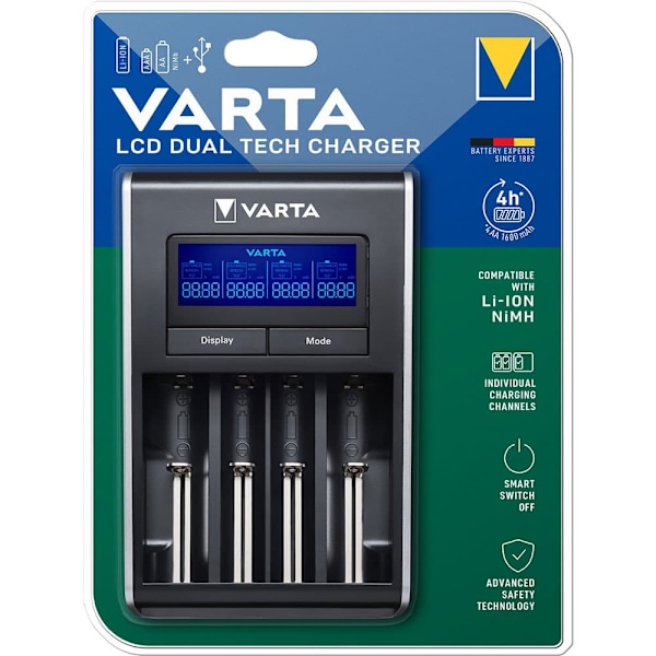 Varta Batterioplader Aa/aaa Sort Sort, Sølv