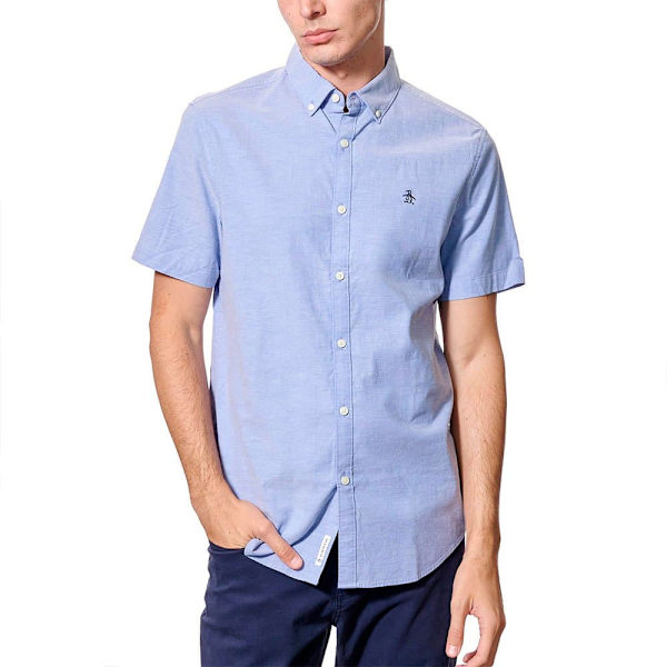Original Penguin Eco Oxford Lyhythihainen Paita Sininen S Mies