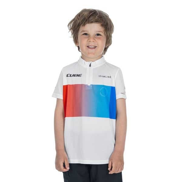Cube Kortärmad Tröja Teamline Vit 2XL Pojke