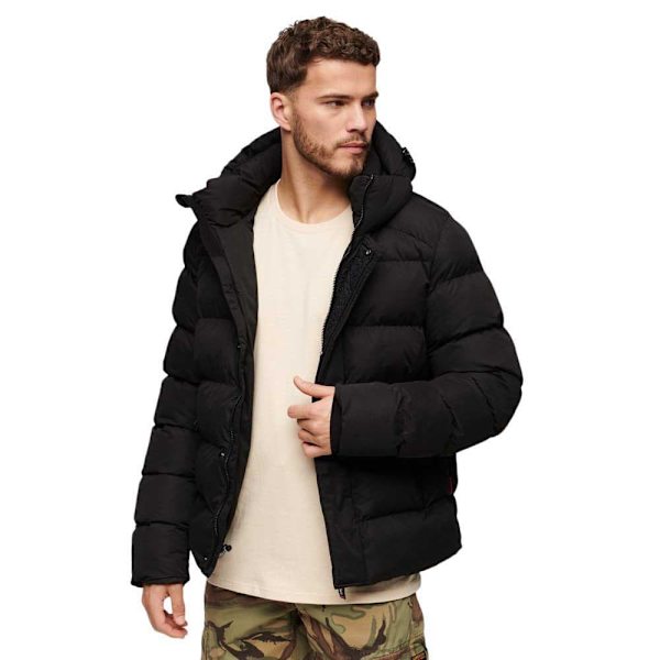 Superdry Microfibre Sport Jakke Sort S Mand