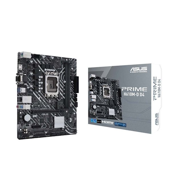 Asus Bundkort Prime H610m-d D4 Sort
