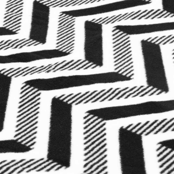 Spokey Tæppe Picnic Zigzag Sort 210 x 180 cm