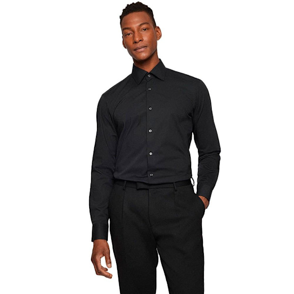 Boss Skjorte H-joe Kent Sort 41 / Regular Mand