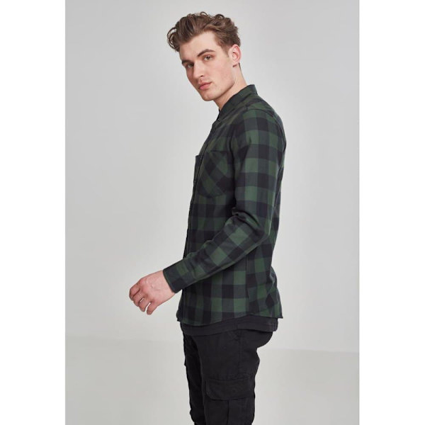 Urban Classics Basic Flannelskjorte Sort L Mand