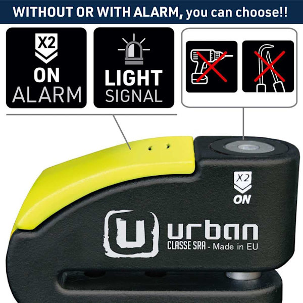 Urban Security Alarm+advarselsskivelås 999 Søvfarvet