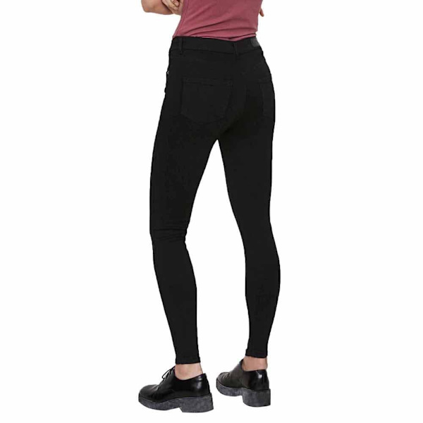 Vero Moda Lux Normal Talje Bukser Super Slim Sort 2XL / 32 Kvinde