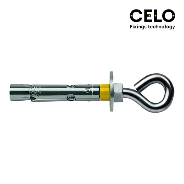 Celo Dynabolt Skruebøjle Din Da 10x60 Mm 50 Enheder Søvfarvet