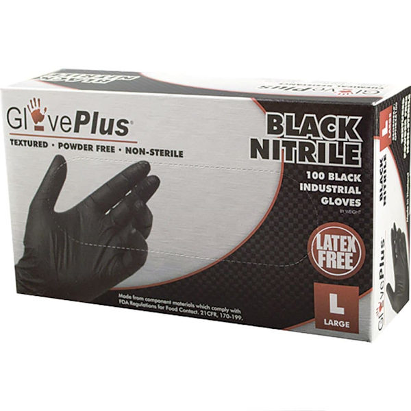 Ammex Gloves Nitril Handske 100 Enheder Sort XL