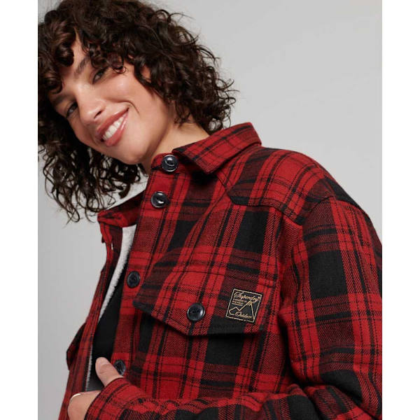 Superdry Paita Vintage Borg Check Overshirt Punainen S Nainen