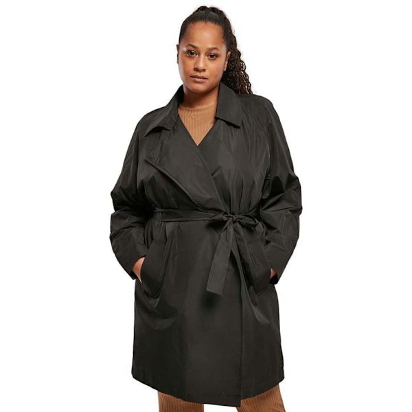 Urban Classics Jakke Crinkle Nylon Minimal Sort XS Kvinde