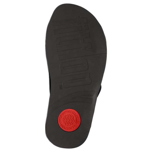Fitflop Slides Surfer Buckle Nubuck Cross Svart EU 43 Man