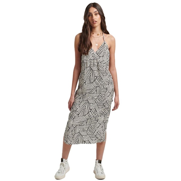 Superdry Klänning Vintage Midi Halter Slip Grå M Kvinna