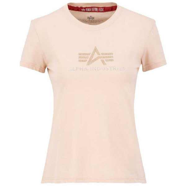 Alpha Industries Crystal Lyhythihainen T-paita Beige S Nainen