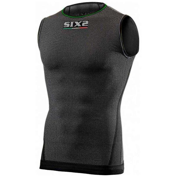 Sixs Sml Breezytouch Ärmlös Baslager Svart 3XL-4XL Man