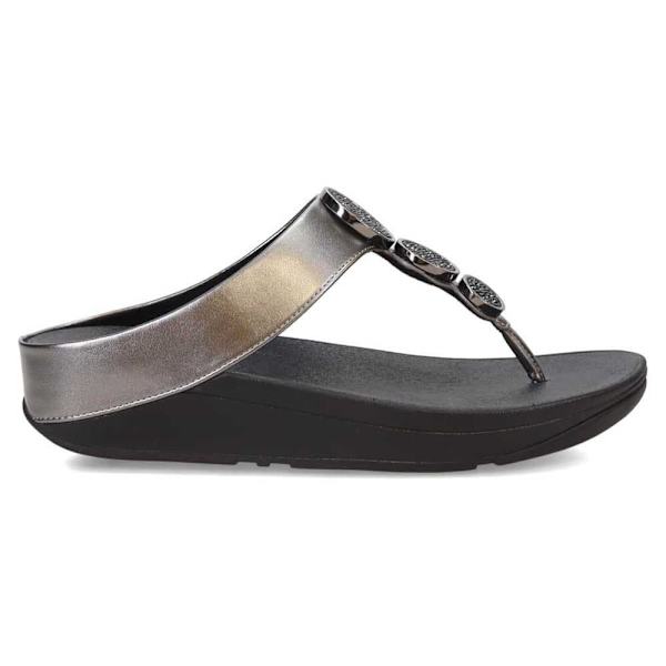 Fitflop Sandaalit Halo Bead-circle Metallic Toe-post Musta EU 40 Nainen