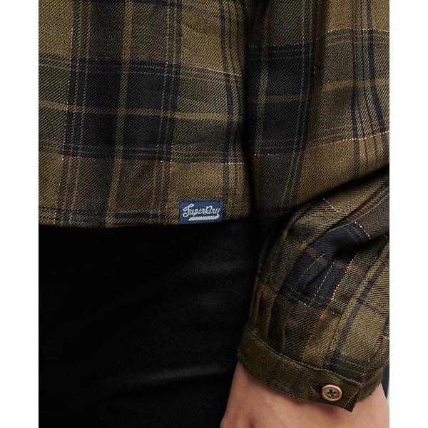 Superdry Pitkähihainen Pusero Check Ruskea S Nainen