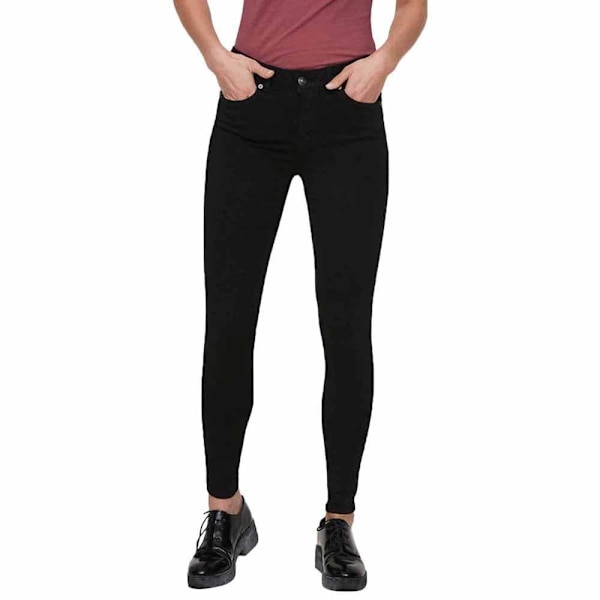 Vero Moda Lux Normal Talje Bukser Super Slim Sort M / 30 Kvinde