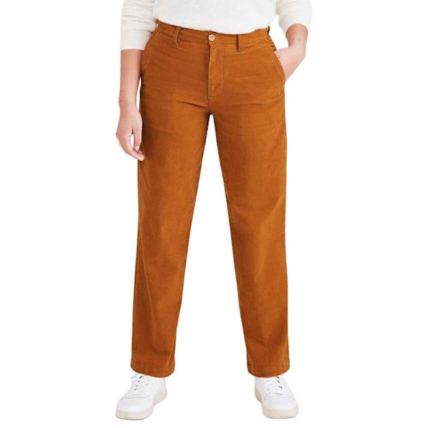 Dockers Byxor Med Hög Midja Brun 29 / 27 Kvinna