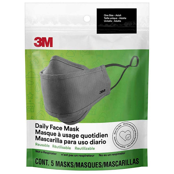3m Päivittäinen Kasvonaamio 5 Yksiköt Harmaa  Mies