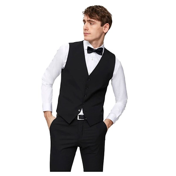Selected Vest Slim Mylologan Sort 54 Mand