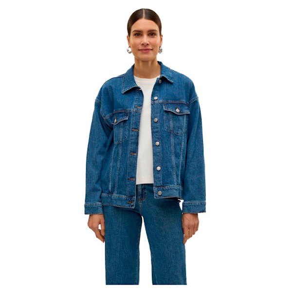 Vero Moda Tessa Oversize Denimjakke Blå XS Kvinde