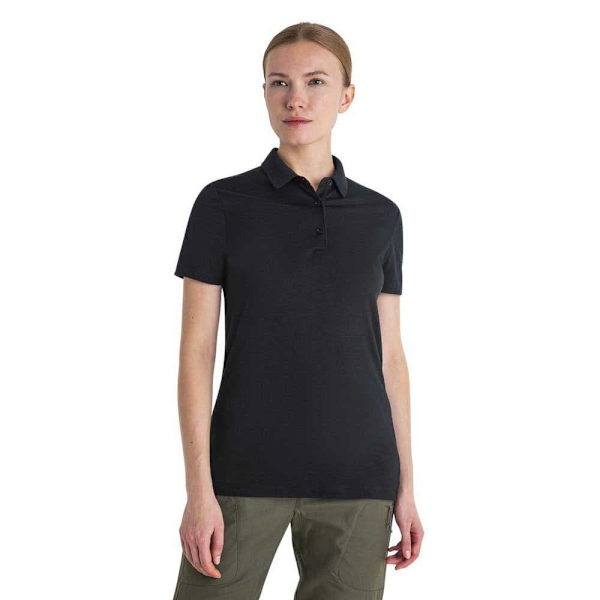 Icebreaker Merino 150 Tech Lite Iii Kortærmet Polo Sort M Kvinde
