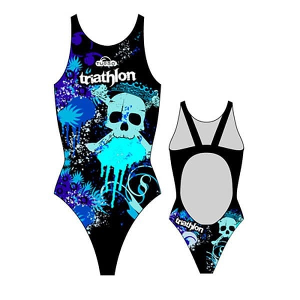 Turbo Badedragt Skulls Triathlon Sort XL Kvinde
