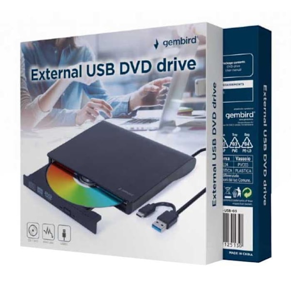 Gembird Ekstern Dvd-læser Dvd-usb-03 Søvfarvet