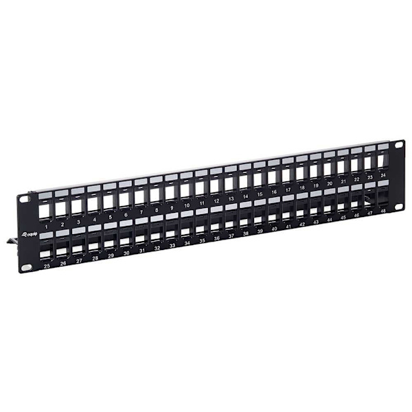 Equip Tømt Patchpanel Cat 6 48 Havne Sort Sort