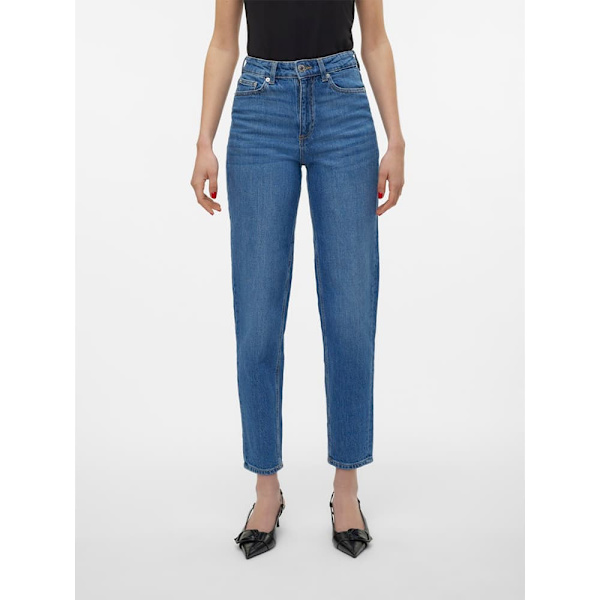 Vero Moda Tessa Mom Ra380 Højtaljede Jeans Blå 28 / 32 Kvinde
