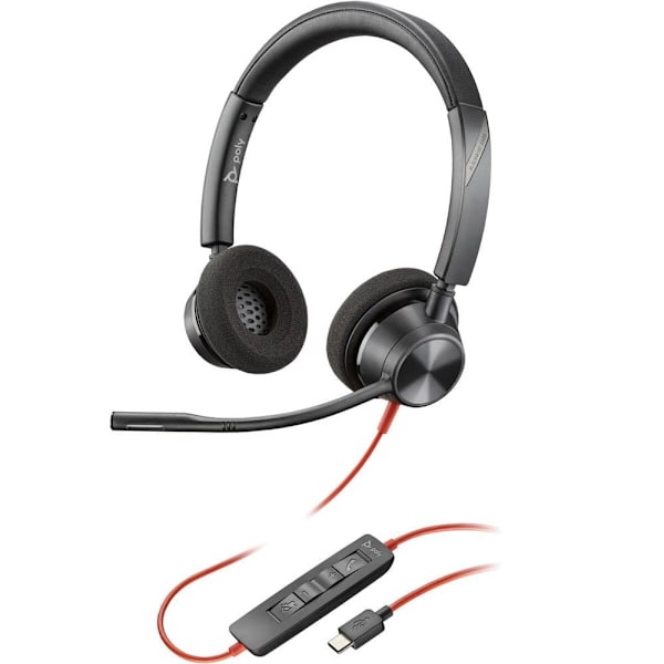 Hp Voip Hörlurar Poly 3320 Usb-c +usb-c/a
