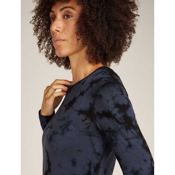 Icebreaker Merino 200 Oasis Cloud Dye Långärmad Baslager Grå XS Kvinna