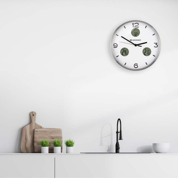 Bresser Vægur Mytime Io Nx Hvid